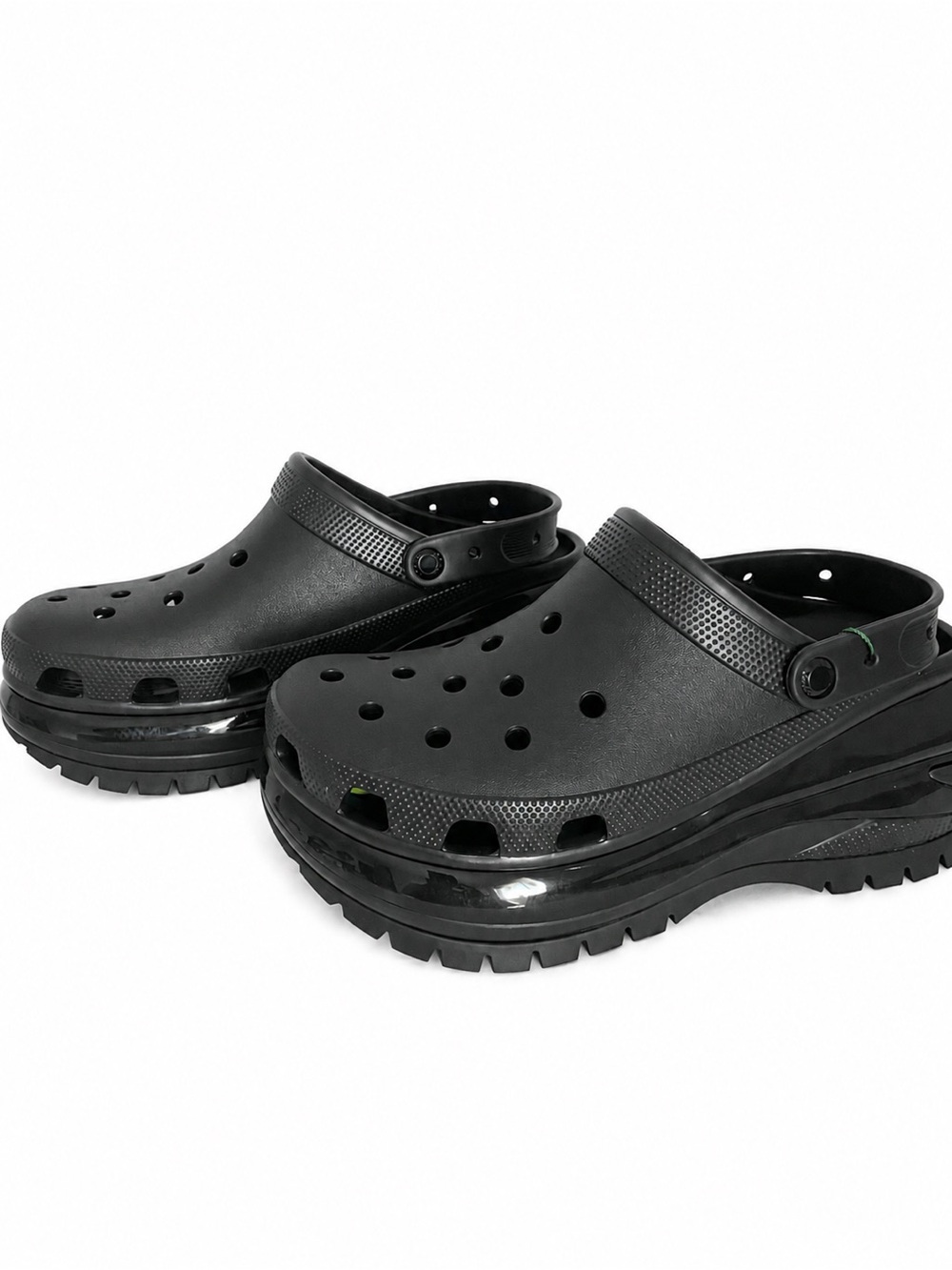 NWT Crocs Mega Crush Clog Black Platform Shoes Size M11 / W13